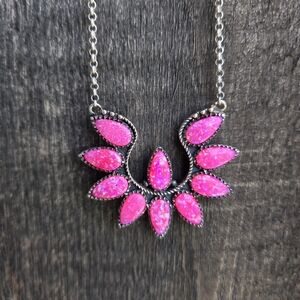 Pink Fire Opal Necklace